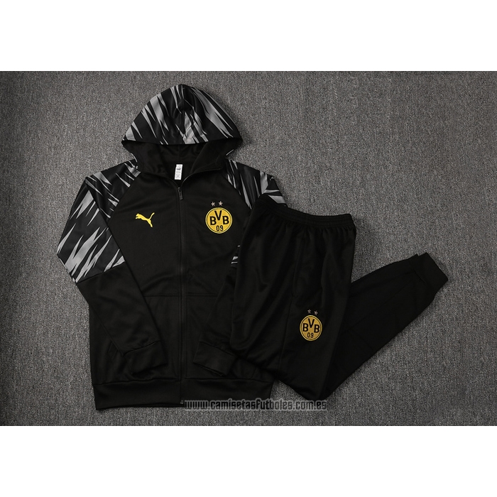 Chandal con Capucha del Borussia Dortmund 2021 Negro